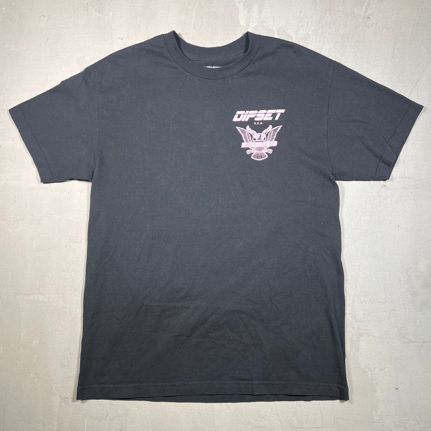 Dipset USA Black Pink Camron Tee Size Large USED v19205