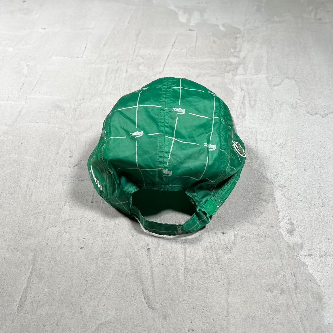 Supreme Lacoste Reflective Grid Cap Green (2018) USED x18515