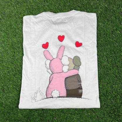 Kaws Uniqlo Warhol Pink Bunny White Tee Size Large NEW x14618