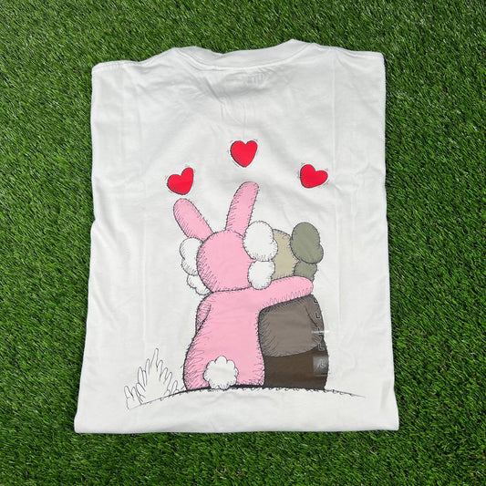 Kaws Uniqlo Warhol Pink Bunny White Tee Size Large NEW x14618