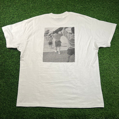 1990s Palph Lauren Chaps CRL White Pocket Tee Size XL USED v18383