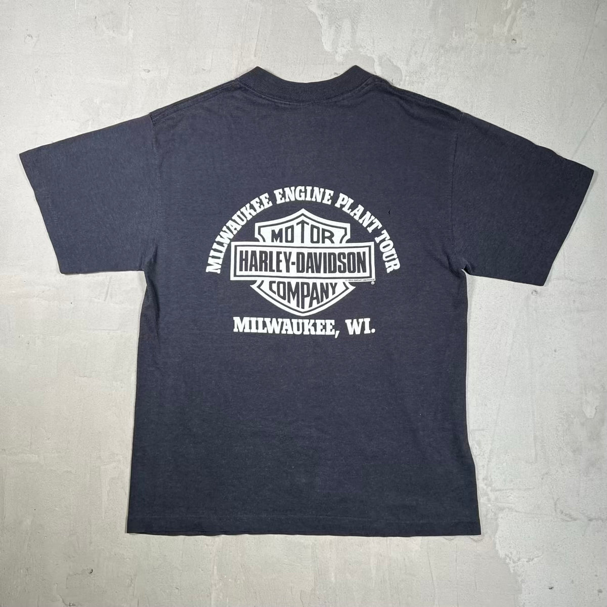 1987 Harley Davidson A Legend Milwaukee Plant Tour Black Tee Size Large USED v20227
