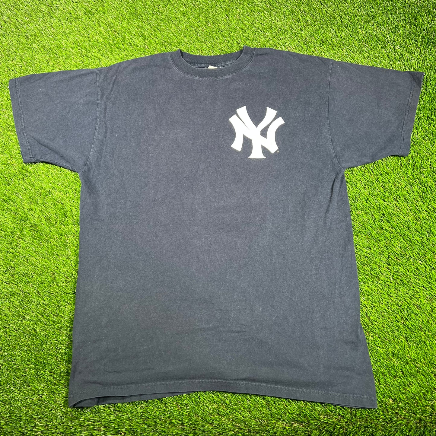 1990s Yankees 51 Williams Majestic Navy Blue Tee Size XL USED v17335