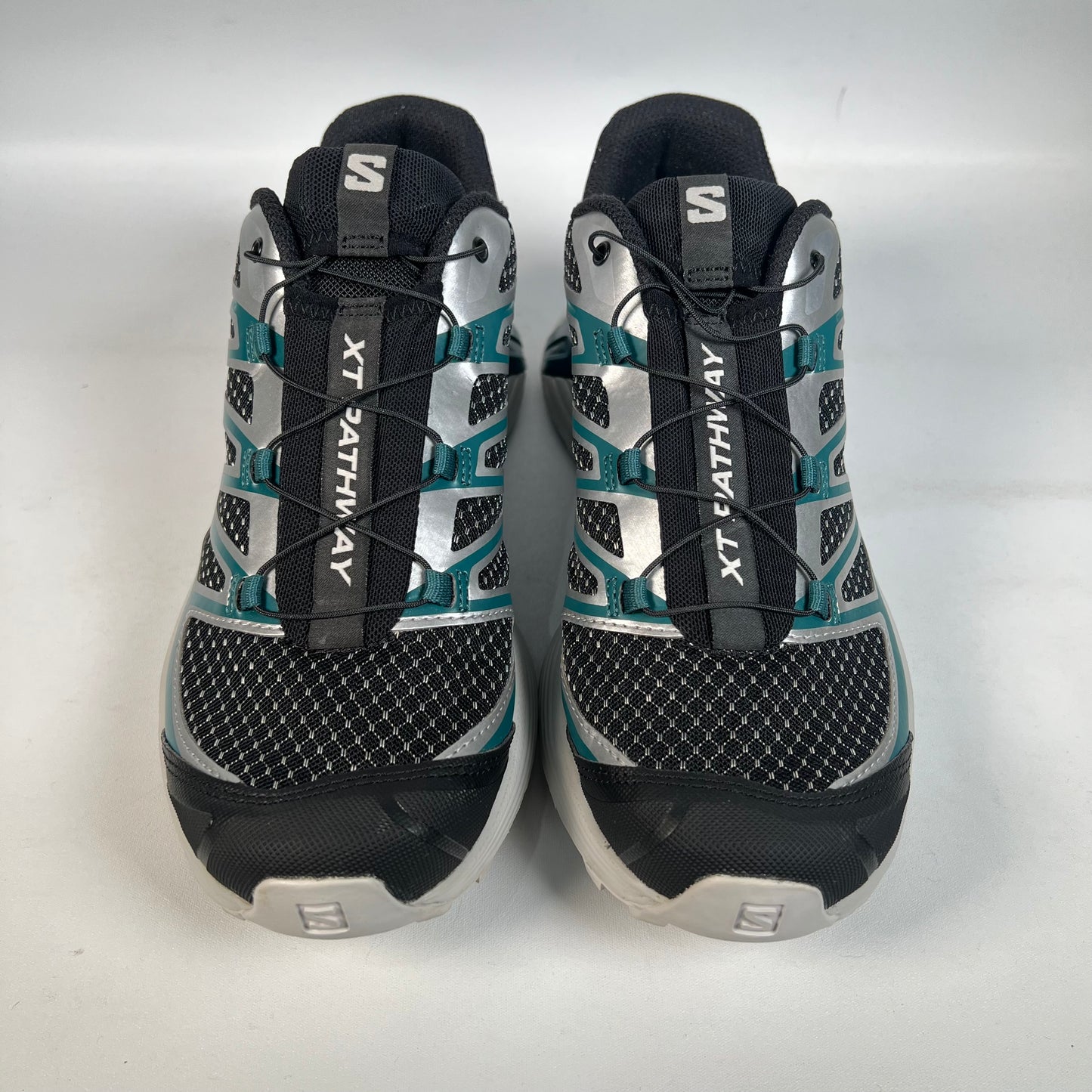 Salomon XT-Pathway Metallic White Teal (2023) Size 7 USED s21533