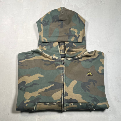 GV Gallery Raspberry Hills Camo "Rasp" Logo Full Zip Hoodie Size XXL USED x17491