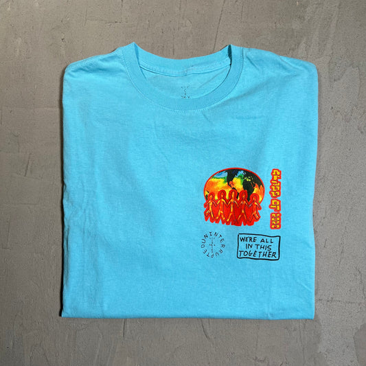 Travis Scott Class of 2020 Blue Tee Size Medium USED x17673