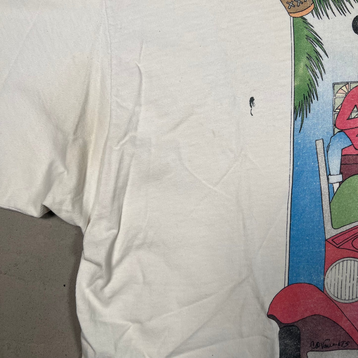 1987 Grateful dead club jed tee white Size XL hanes tag USED v12448