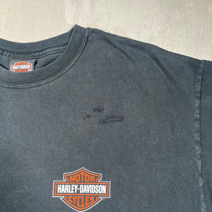 2004 Harley Davidson Hawaii Distressed Black Tee Size XL USED v18980