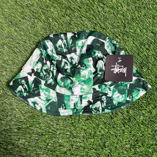 Stussy Green Love Laura Bucket Hat NEW x15908