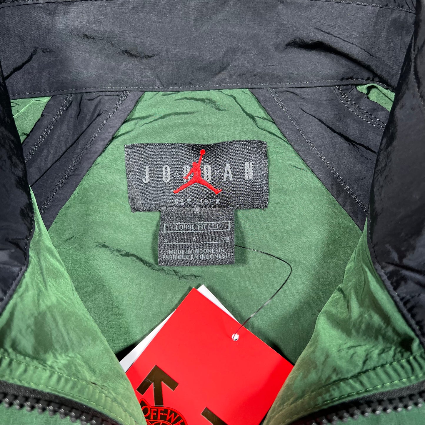 Off-White Jordan Track Jacket Black/Green Size Small NEW x17509