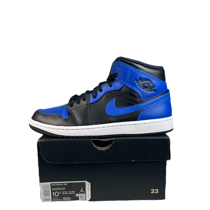 Jordan 1 Mid Hyper Royal Tumbled Leather (2020) Size 10.5 NEW s22720
