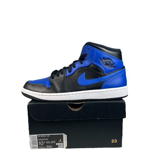 Jordan 1 Mid Hyper Royal Tumbled Leather (2020) Size 10.5 NEW s22720