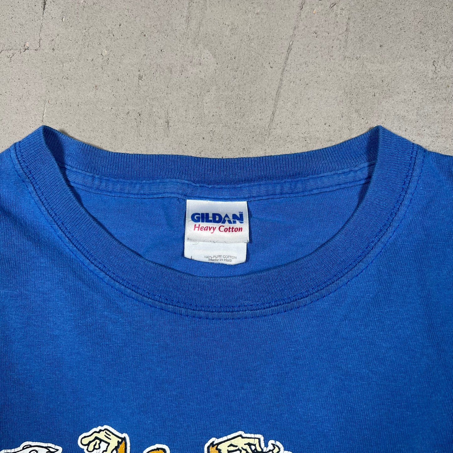 Y2K Reel Big FIsh Blue Tee Size Large USED v19096