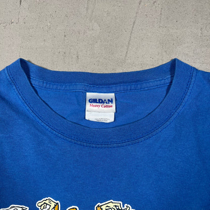 Y2K Reel Big FIsh Blue Tee Size Large USED v19096