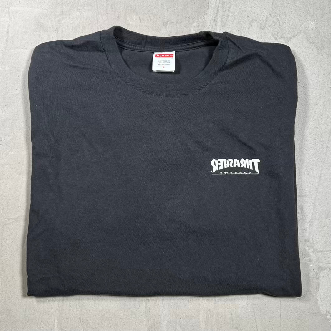 Supreme Thrasher Cross Tee Black (2024) Size Large USED x18525