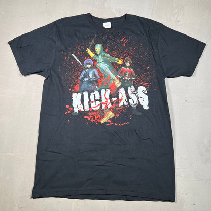 2010 Kick Ass Movie Promo Black Tee Size Large USED v19143