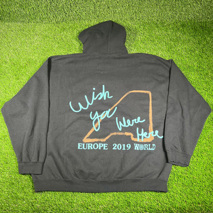 Travis Scott Astro World London 2019 Black hoodie Size XL USED x14548