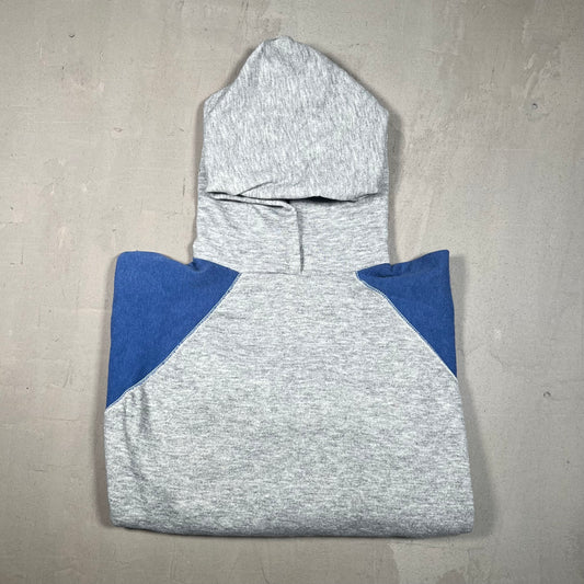 1970s Double Lined Hooded Grey/Blue Hoodie Size Medium USED v19138