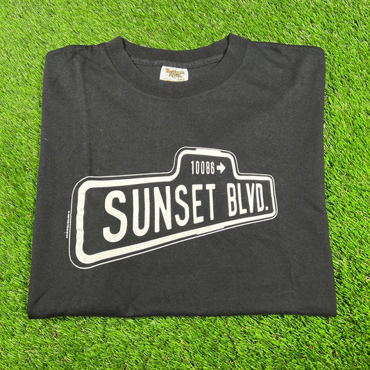 1992 Sunset Boulevard Musical Black Tee Size XL USED v16858