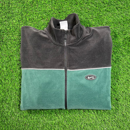 Nike SB Green Velour Skate Jacket Size Medium USED v18478