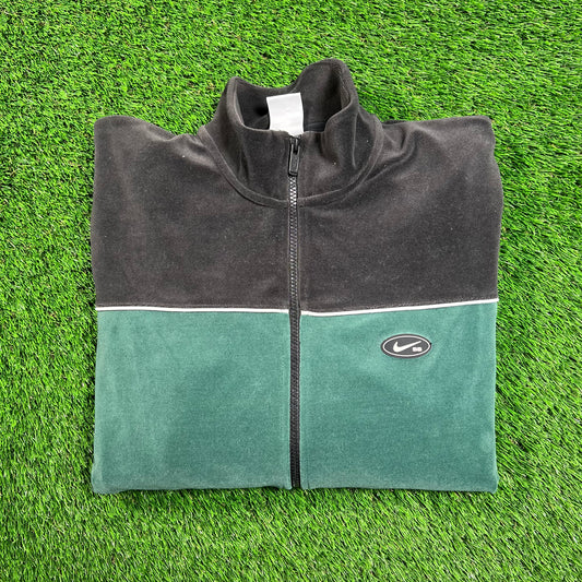 Nike SB Green Velour Skate Jacket Size Medium USED v18478