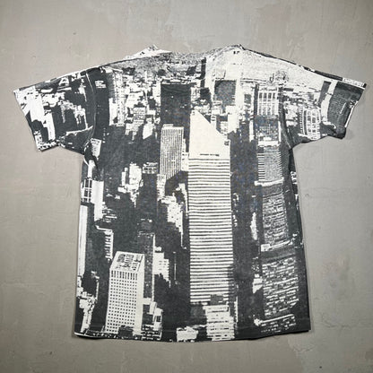 1991 Spider Man Marvel Comics Full Print Skyline Tee Size XL USED v16415