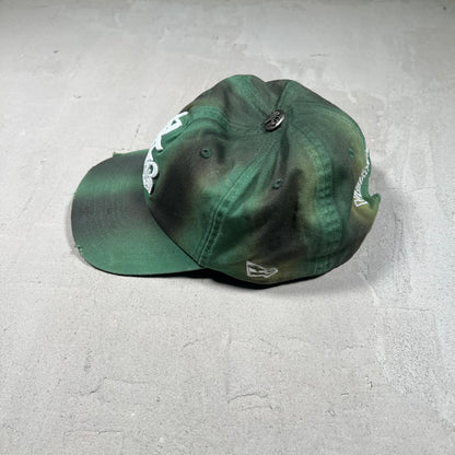 Vertebrae Distressed Green Hat USED x17393