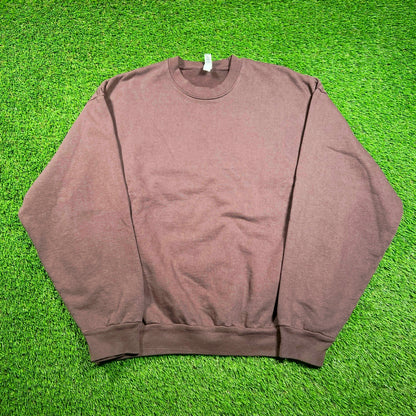 Los Angeles Apparel Brown Heavyweight Crewneck Size Large USED x16505
