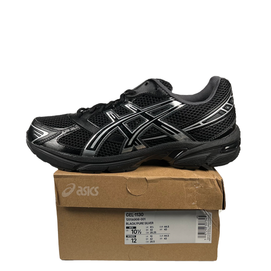 Asics Gel-1130 Black Pure Silver (2023) Size 10.5 NEW s18784