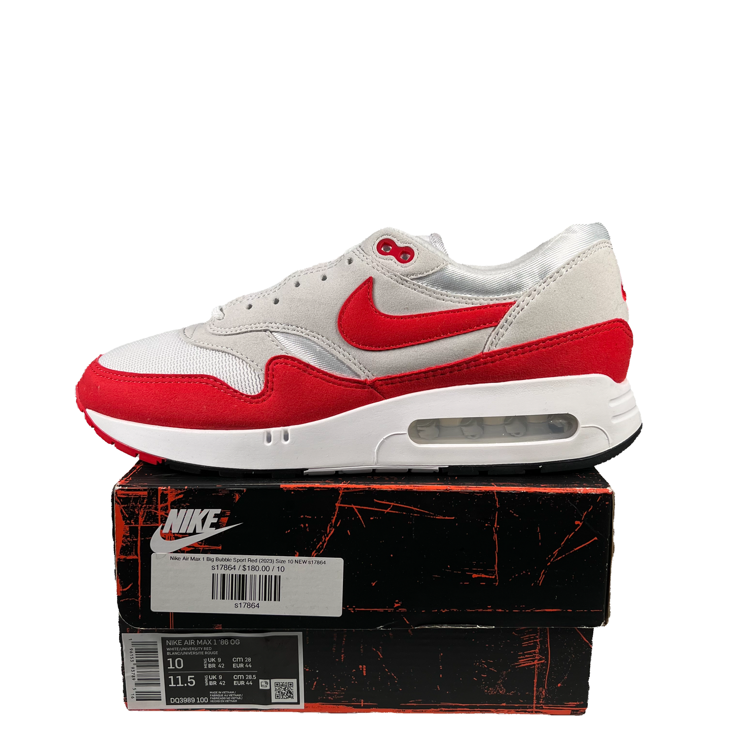 Nike Air Max 1 '86 Big Bubble Sport Red (2023) Size 10 NEW s19431
