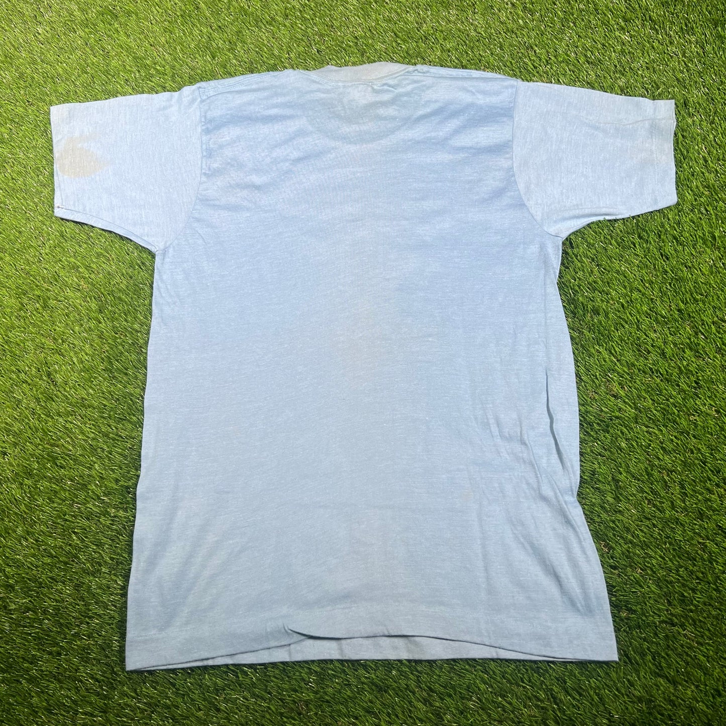 1982 Womens Bowling Club Blue Tee Size Large USED v17423