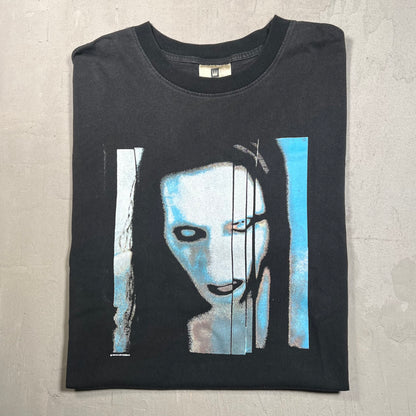 1998 Vintage Marilyn Manson Long Hard Road Tee black Size XL USED v13954