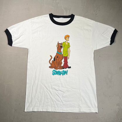 1990s Scooby Doo Shaggy White Ringer Tee Size XL USED v16385