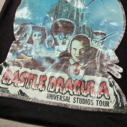 1980s Castle Dracula Univesal Studios Tour Black Tee Size Medium USED v16419