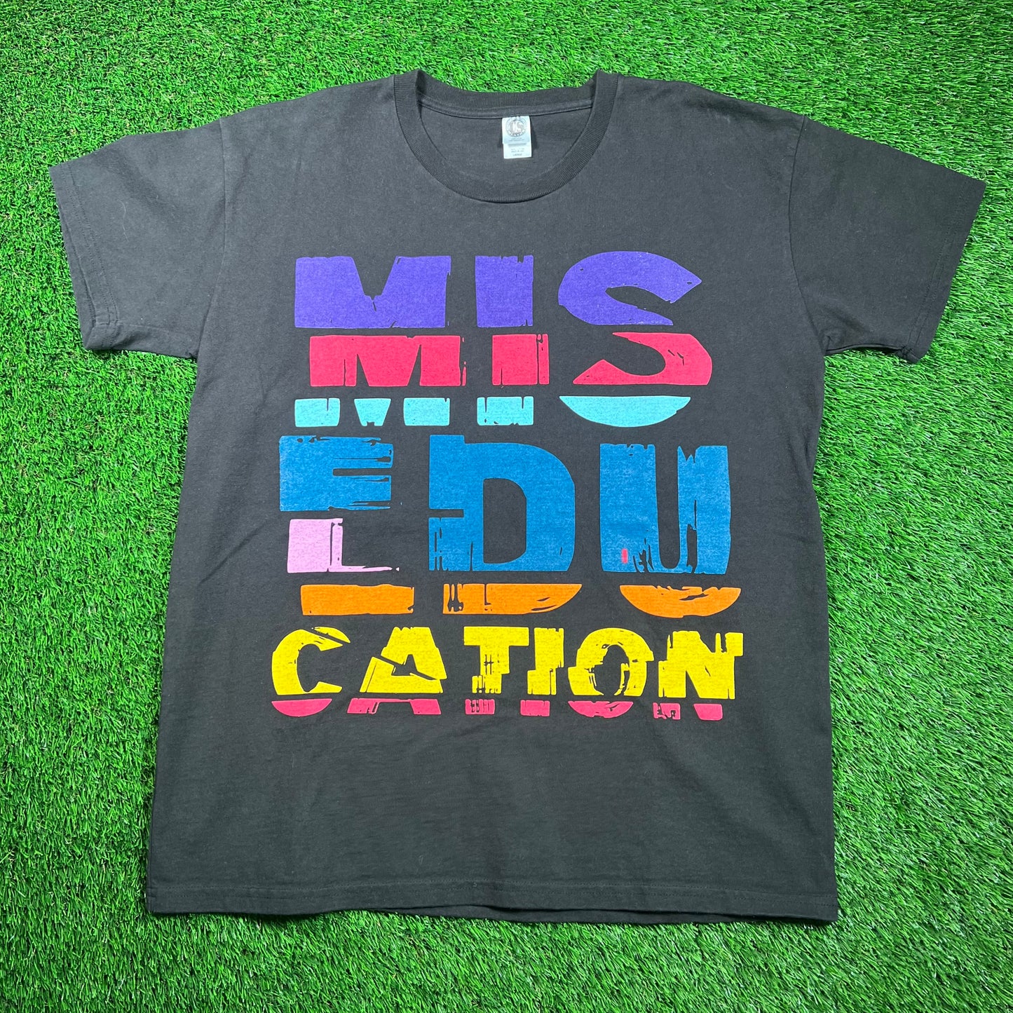 Miseducation Black Tee Size Large USED v18672