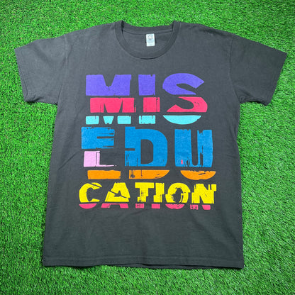 Miseducation Black Tee Size Large USED v18672