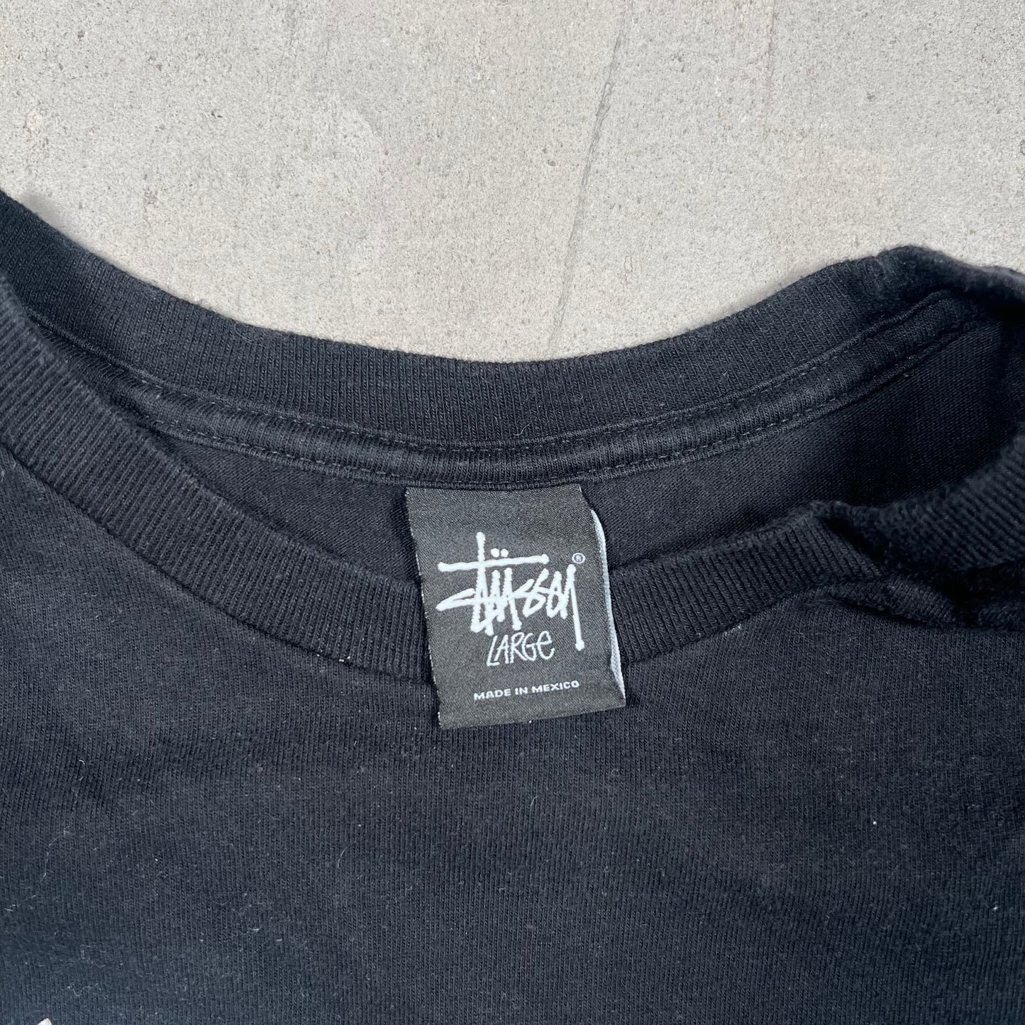Stussy Crown Collage Black Longsleeve Size Large USED x17363