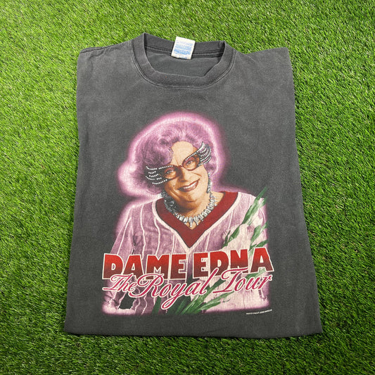 1990s Dame Edma The Royal Tour Black Tee Size XXL USED v17733