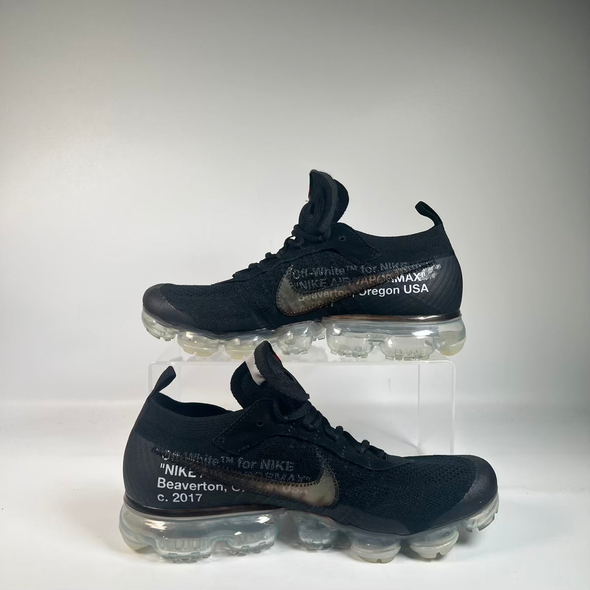 Nike Air VaporMax Off-White Black (2018) Size 9.5 USED s23640