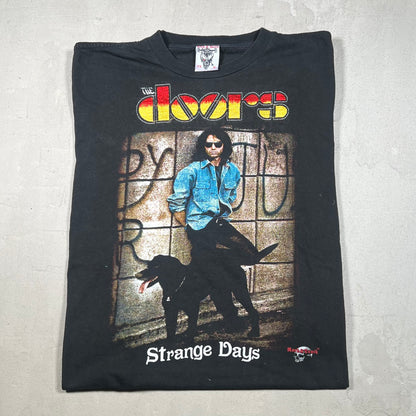 Y2K The Doors "Strange Days" Black Tee Size XL USED v19283
