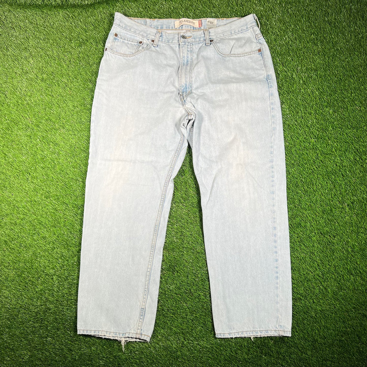 Y2K Levi 550 Light Wash Blue Denim Size 38 USED v17956