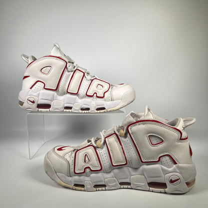 Nike Air More Uptempo White Varsity Red Outline (2021) Size 11 USED s18579