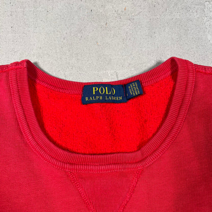 Polo Ralph Lauren Sail Boat Red Sweater Size Large USED v19110