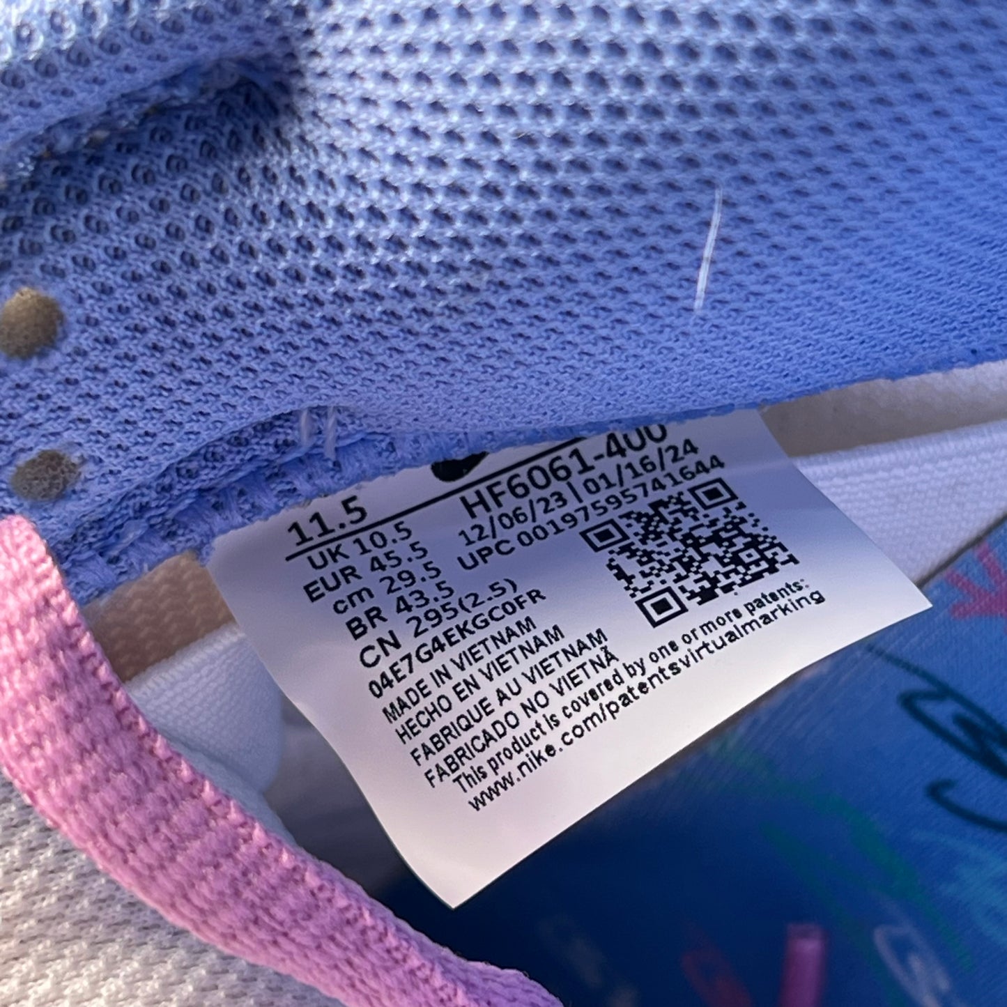 Nike SB Dunk Low Futura Lab Bleached Aqua (2024) Size 11.5 USED s18834
