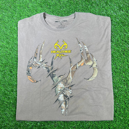 Realtree Xtra Brown Deer Logo Tee Size XL USED v17148