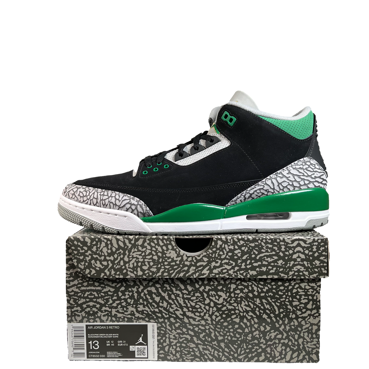 Jordan 3 Pine Green (2021) Size 13 NEW s21774
