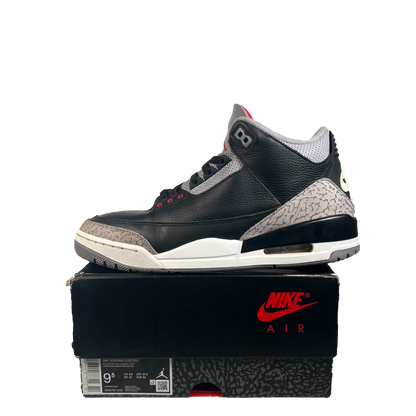 Jordan 3 Black Cement (2024) Size 9.5 USED s22508