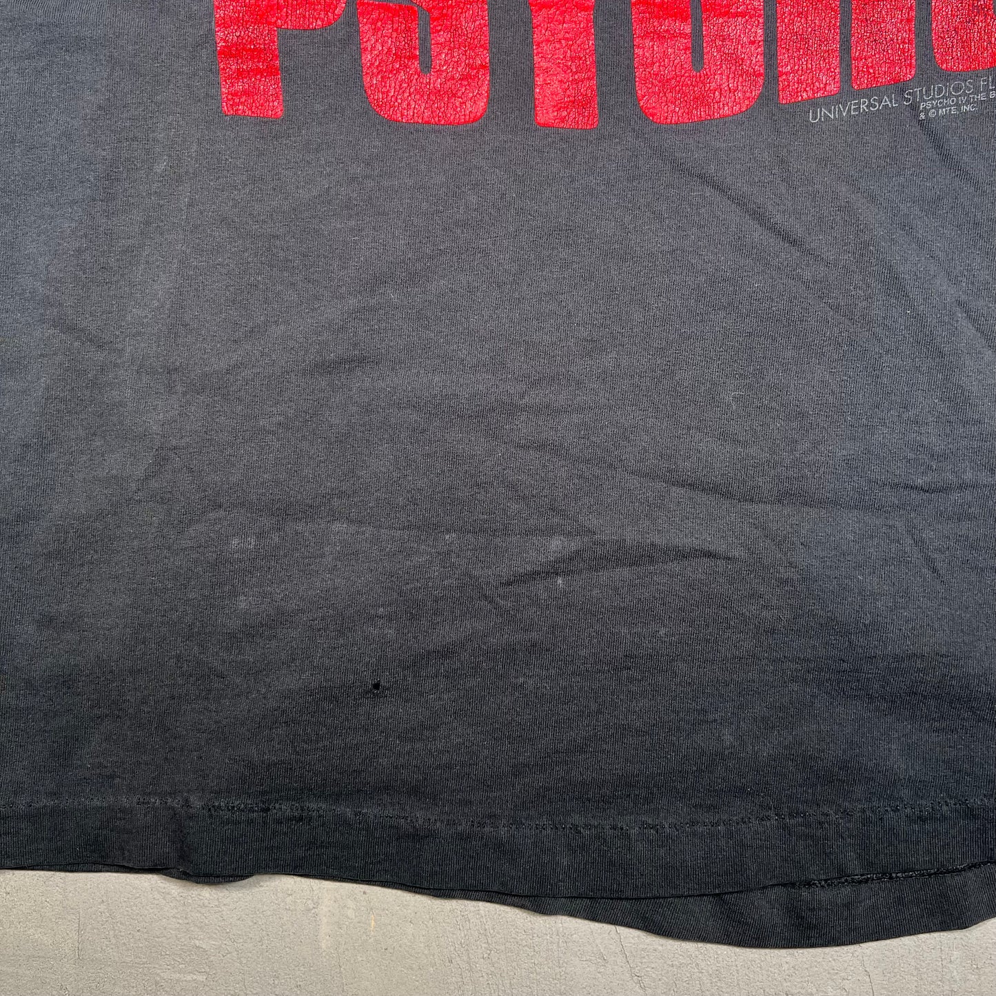 1990s Psycho Universal Studios Florida Promo Black Tee Size XL USED v18932