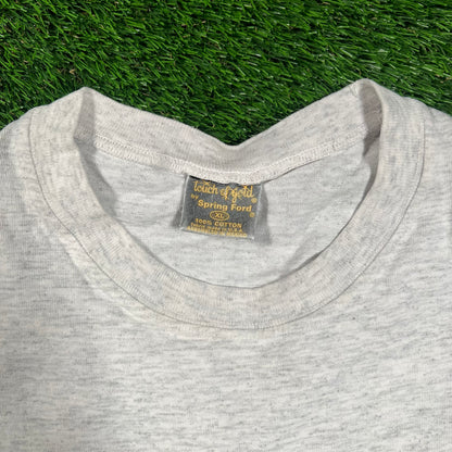 1997 New York Yankees Spellout Grey Tee Size XL USED v18471