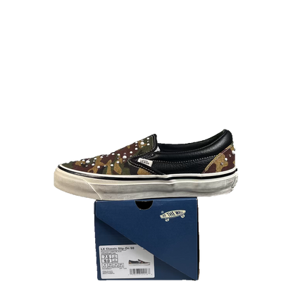 Vans LX Classic Slip On 98 Pearlized Pack Camo Black (2026) Size 7.5 USED s23453